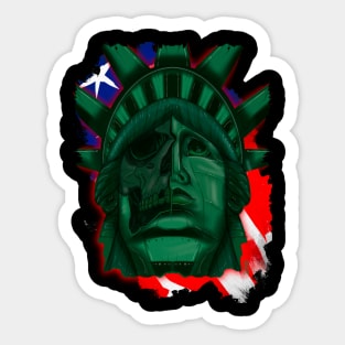 Statue of Liberty skull Sticker